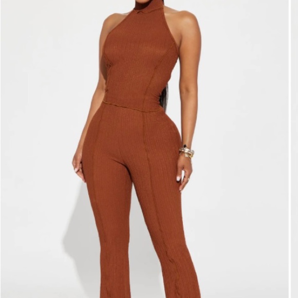 Fashion Nova Never Alone Textured Pantsuit - NWT Size L